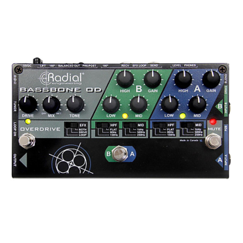 Radial BASSBONEOD 2ch Bass Preamp Pedal w/Overdrive