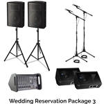 Rock n Roll Rentals WEDRESPKG3 Wedding Reservation Package 3 Portable PA
