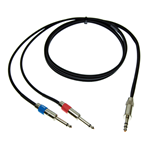 Apex A206SPY Dual 1/4" TS - TRS Insert Cable