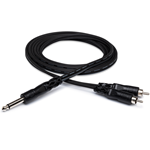 Apex A206PRY 6' Mono 1/4M - Dual RCA Y Cable