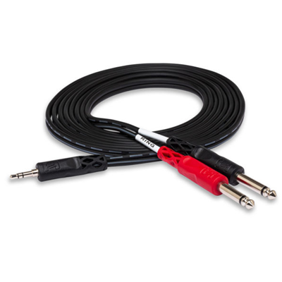 Hosa CMP-153 3ft 3.5mm - Dual 1/4" TS Cable